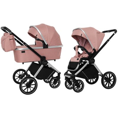 Коляска універсальна CARRELLO Optima CRL-6503 (2in1) Hot Pink в льне 93466 фото