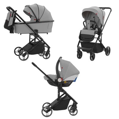 Коляска універсальна CARRELLO Alfa CRL-6508 (3in1) Cloud Grey  99062 фото